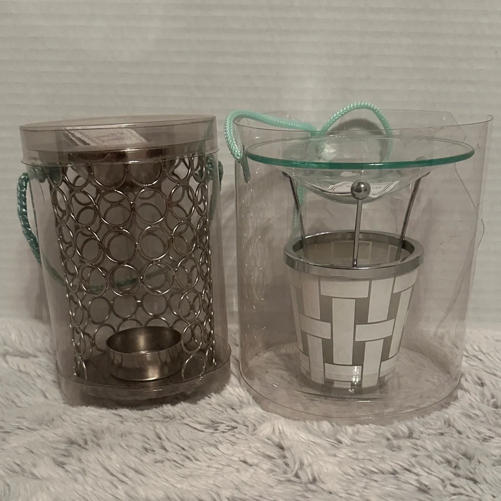 Votive‎ Candle Holder Oil Warmer Set Slatkin & Co Lot of 2